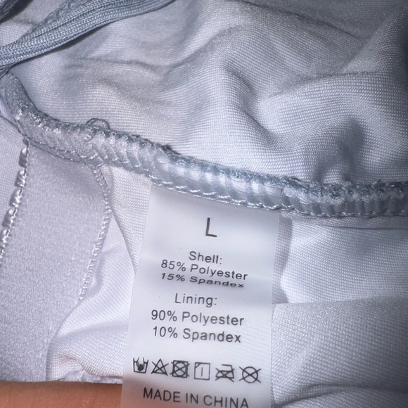 Grey/Blue Ribbed Swimsuit - Picture 5 of 5